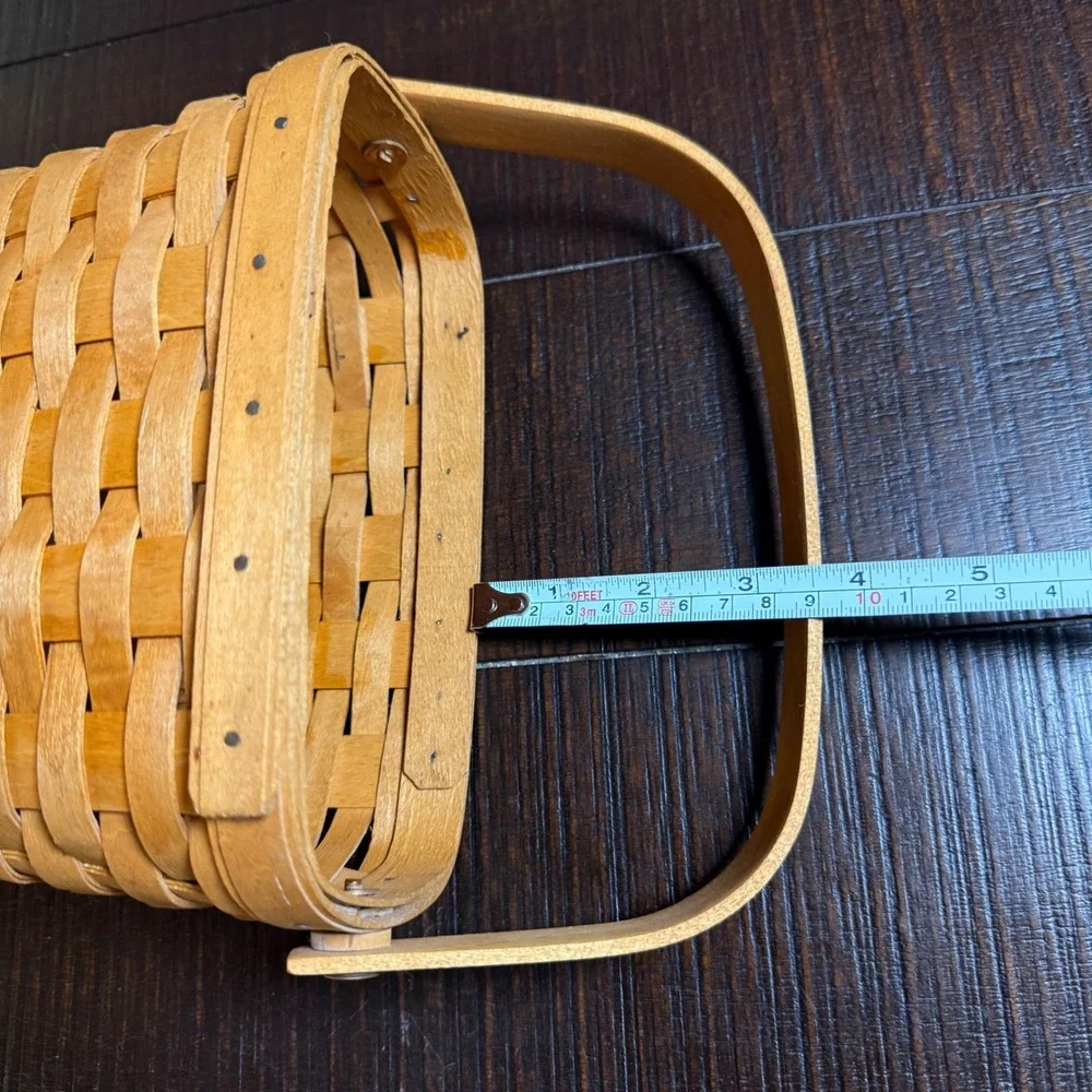 Longaberger Dresden Tour Basket II 1998 Cottagecore Small Brown Handwoven Decor